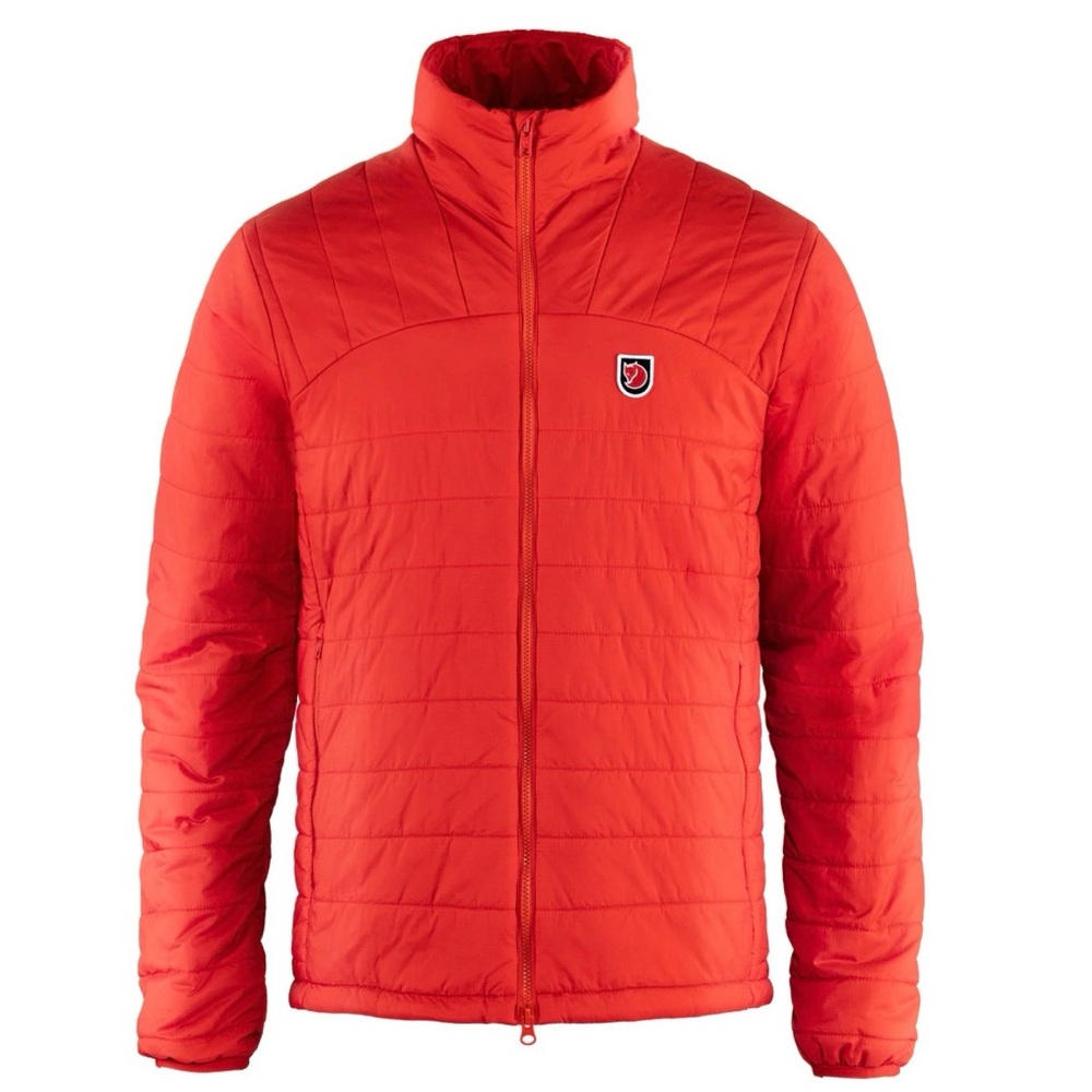 Fjallraven Men's Vibrant Red Puffer Jacket Expedition Series